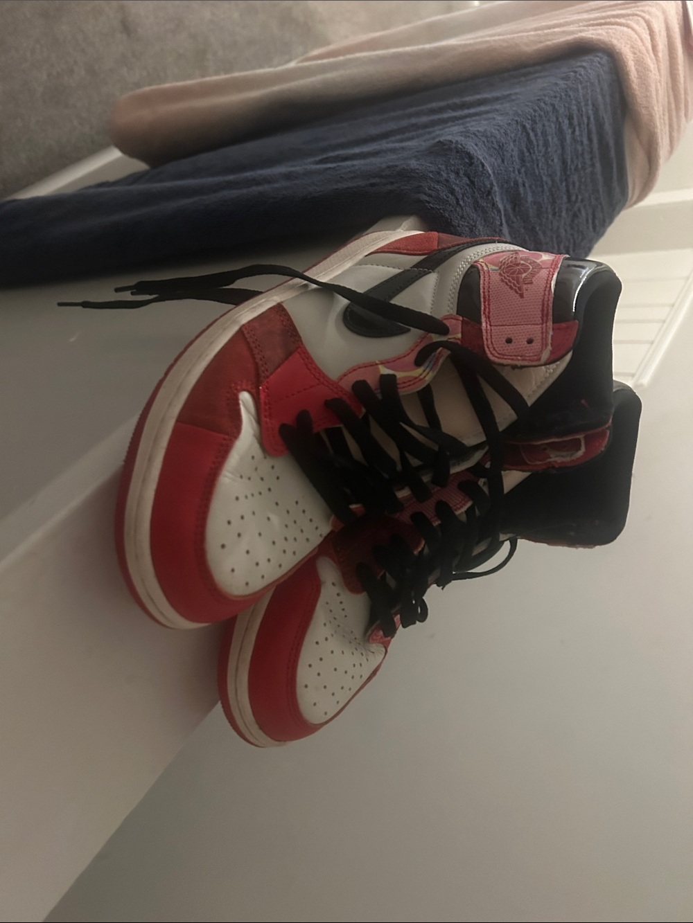 Jordan Red, White & Black High-Top Sneakers